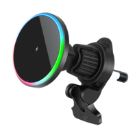 Chargeur sans fil magnétique pour véhicule, chargeur de téléphone de voiture à charge rapide pour iPhone et Android