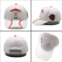 Gorra de Béisbol Unisex Estructurada de 5 Paneles con Bordado 3D de Algodón y Visera con Costura Deportiva para Uso Diario al Aire Libre