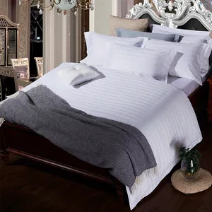 Khách sạn tấm ga trải giường khuyến mãi tùy chỉnh sọc/rô/Kim Cương Jacquard Duvet Polyester bedding Sheets Cover sets