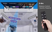 Télécommande vocale de remplacement RC802V FNR1 pour téléviseurs intelligents TCL Android TV 4K UHD avec boutons N-fli Y-Tub, pile AAA, portée de 10 m