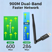 Adaptador Wifi USB Oem Driver Free Ax900 Wifi 6 Wpa3 de 5ghz y 2.4ghz, Dongle Wifi, Tarjeta de Red Inalámbrica para PC y Laptop