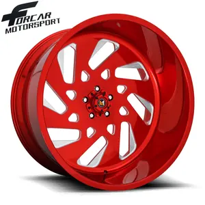 Forcar Red and Brown Off-Road Design Door to Door Customization High Quality Big Capacity OEM Forged Wheel