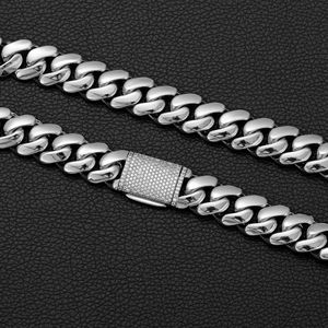 Rantai Kuba Baja Tahan Karat untuk Pria Gelang Kalung Bersertifikat Tahan Air Bebas Transh Logo Kustom Gaya Hip Hop Rantai Tahan Lama - Product Image 3