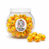 Vente en gros OEM, étiquettes privées personnalisées, assortiment de bonbons gélifiés fourrés à la confiture de fruits, formes pastèque, fraise, œil et canard