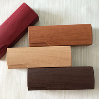 Étui à lunettes magnétique effet bois, vente en gros à bas prix, boîte de rangement pour lunettes avec logo personnalisé, emballage rectangulaire rigide en PU