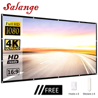 Écran de projection en tissu réfléchissant de 72 pouces, format 16:9, portable, mural, pour cinéma maison, compatible XGIMI DLP