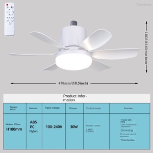 Ventilador de techo LED moderno y sencillo con control remoto. Para el dormitorio y el comedor - Product Image 6