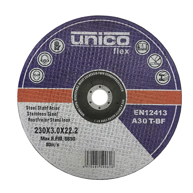 Metal disko de corte metal aşındırıcı aracı için 230x3.0 testere bıçağı metal paslanmaz çelik kesme diski