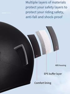 Helm motor setengah wajah dengan kacamata, helm sepeda motor setengah wajah Tiongkok - Product Image 4