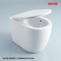 WC à poser en céramique sans bride Tornado Flush, design hygiénique, économie d'eau, approvisionnement en gros
