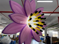 Modèle de fleur gonflable personnalisé Jenor avec éclairage pour la décoration de jardins et de centres commerciaux