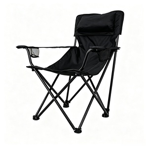 เก้าอี้พับสำหรับตั้งแคมป์แบบพกพา น้ำหนักเบา พร้อมที่วางแก้วและหมอน - Product Image 4