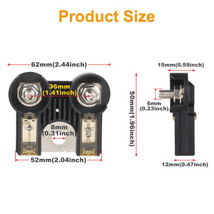 Fusible de Batería de 1 Orificio 125A 250Amp con Tuerca AL3Z-14526-AA, Fusible Automotriz de CC sin Indicador, Plástico Negro - Product Image 4