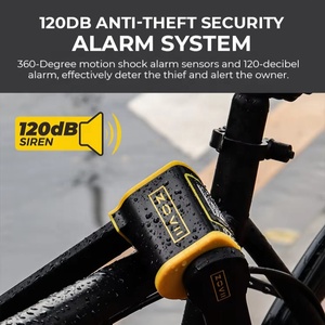 Candado Plegable de Seguridad para <span class=keywords><strong>Bicicleta</strong></span> ZOVII, Acero Endurecido, Certificación IP67 y CE, Alarma Inteligente de Alta Seguridad de 120dB, Batería de Litio, Resistente al Agua - Product Image 3