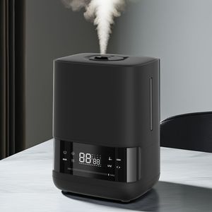RUNAL Black LED Light Cool Mist Ultrasonic <b>Humidifier</b> With Aromatherapy Smart WiFi 6L & App-Controlled Water Oil Diffuser Black - Product Image 1