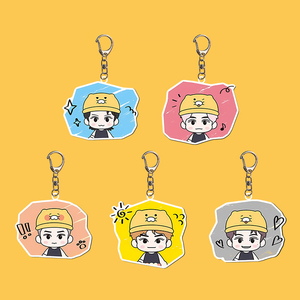 <b>Custom</b> Anime Cartoon Idol Acrylic <b>Keychain</b> with Flash Design Fashion Trend Souvenir Pendant Accessories - Product Image 1