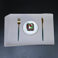 6 pièces de sets de table écologiques, sous-verres personnalisés résistants à la chaleur, tapis de bureau en cuir de luxe avec LOGO