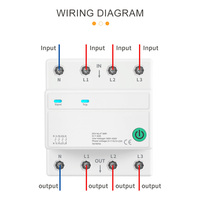 Disjoncteur intelligent Wi-Fi DIY GO 4P 4 relais AC3*110V 3*220V 1-63A avec coupure L N, minuterie, compte à rebours et statut du relais, interrupteur intelligent Wi-Fi 3P+N
