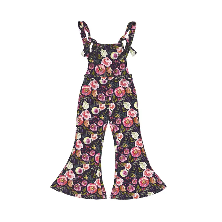 Mooie Lente Kids Kleding Jarretel Bell Broek Baby Knit Voor Meisjes Heldere Bloemen Broek