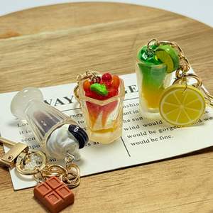 Llavero Decorativo para Bolsa con Diseño de Limón y Bebida de Jugo, Flexible, de Plástico, Original CHENXI, Verano 2025, Kawaii - Product Image 2