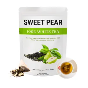 Private label stress relief sweet pear white tea organic herbal tea flavor tea