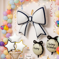 Ballons en aluminium BLN de 30 pouces avec motif Joyeux Anniversaire et étoiles dorées pour décorations d'anniversaire