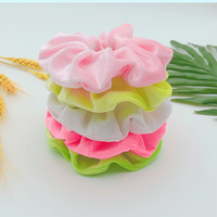 Chouchous en velours de qualité supérieure pour filles femmes bandeaux lumineux néon bandes élastiques douces pour porte-chignon queue de cheval accessoire mignon