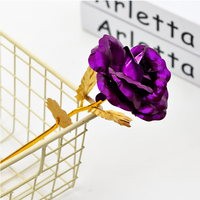 Rose artificielle en tissu plaquée or 24 carats, cadeau créatif moderne pour mariage, pour la Saint-Valentin
