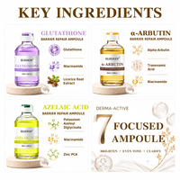 7 types d'ampoules Derma-Active ciblées PDRN réparatrices au glutathion éclaircissant pour booster la peau, compatibles avec la pistolet à oxygène portatif