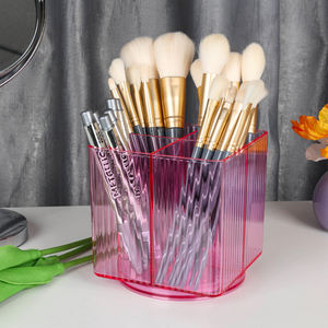 Hot Sale 360 Grad rotierender Desktop Organizer Mehrzweck-<span class=keywords><strong>Make</strong></span>-<span class=keywords><strong>up</strong></span> Pinsel Stift halter Lippenstift Regal Square Makeup Organizer - Product Image 2