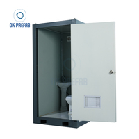 Toilettes d'urgence portatives préfabriquées mobiles Offre Spéciale, toilettes chimiques en acier, toilettes portatives mobiles pour la construction