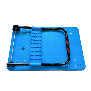 कुशल परिवहन के लिए सुपरमार्केट फोल्डेबल प्लास्टिक कार्गो ट्रॉली विरोधी पर्ची डिजाइन हैंडकार्ट 60*90 50*70 सेमी - Product Image 6