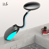 Robinet de lavabo de salle de bain extractible 4 fonctions sans plomb avec lumière d'ambiance LED moderne en alliage de zinc pour projets hôteliers