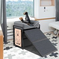 Canapé pour animaux de compagnie pour chiens et chats pour rester près de vous pendant que vous travaillez ou jouez avec rampe et tiroirs de rangement