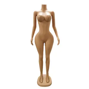 Fabriek Goedkope Mode Plastic Plus Size Vrouwelijke Mannequin Kleding Stand Mannequin Plus Size