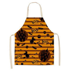Delantal sin mangas con temática de Halloween, estampado de dibujos animados resistente al aceite para decoraciones de fiestas y cocina - Product Image 4