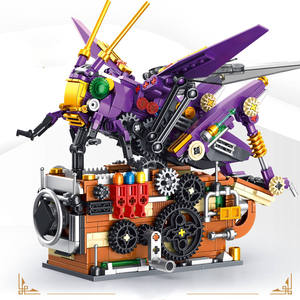 T2099-T2112 <b>Plastic</b> Mechanical Shark and Insect Model Series Construction Toy Children Birthday Gift - Product Image 3
