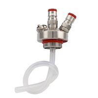 Mini-distributeur de fût à Double bille en acier inoxydable, connecteur de bière à raccord rapide avec système Co2 pour la culture de fût de bière