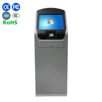 Kiosco de Autoservicio con Soporte para Piso Interior, Escáner QR, Sistema de Gestión de Colas, Pantalla Táctil y Teclado Integrado