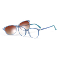 Vente en gros Ultem Magnet Lunettes Légères Avec Clip sur Lunettes Cat Eye Polarisé TAC Lentille Lunettes de Soleil Lunettes Optiques Unisexe