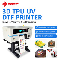 Mesin Cetak Stiker Presisi Kecepatan Tinggi EJET UV DTF TPU Baru untuk Kain Pakaian 33cm Otomatis
