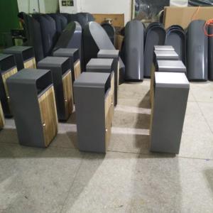 Modern Standing ABS Waste Bin Stainless Steel Wooden Finish Outdoor Container Ashtray for Street Recycling 12L 30L <strong>Trash</strong> <strong>Can</strong> - Product Image 6