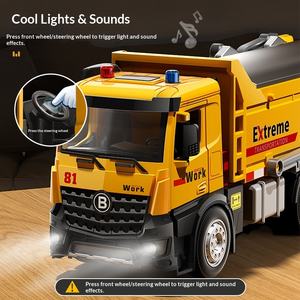 JM Nouveau Grand <span class=keywords><strong>Camion</strong></span> Benne de Chantier en Plastique pour Garçons et Filles 0-24 Mois, 6 Remorques, Échelle 1:5, Cadeaux - Product Image 3