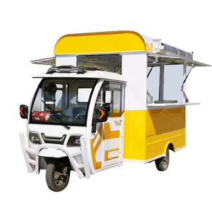 Three-Wheel Stainless Steel Mobile Food Truck Trailer Rust Resistant Towable Design 6 <b>Shelves</b> 2-Year Warranty Fast Food Snack - Product Image 1