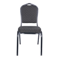 Tables et chaises empilables de nouvelle conception pour restaurants en Chine, chaises de banquet noires et mobilier d'événementiel avec coussins