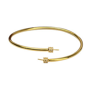 Pulsera de Plata de Ley S925 Personalizada con Doble Perla Hueca para Mujer, Anillo de Mano DIY con Accesorios Huecos de Semi-Perla - Product Image 5