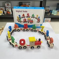 Train magnétique numérique éducatif pour enfants (4-6 ans) – Jouet de construction à assembler avec lettres, à tirer, en boîte colorée
