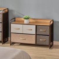 Cajonera Moderna de Gran Capacidad con Estructura de Acero, 87.5*29*58cm, de Tela de Lino, para Almacenamiento en la Entrada, Venta al por Mayor de Fábrica Chengjun