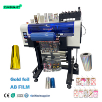2023 baru a3 uv stiker dtf printer langsung ke ab film dengan laminasi semua dalam satu uv led mesin cetak stiker