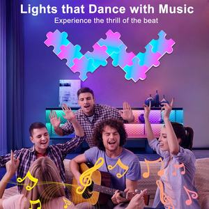 DIY Puzzle Design Wandlampe RGB Quantum Modulares Licht Musik-Sync LED Gaming-Licht Intelligente Wandlampe - Product Image 4